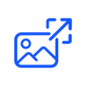 AI image upscaler icon